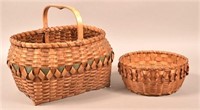 Antique Great Lakes Indian Ash Splint Basket