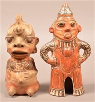 2 Contemporary Costa Rican Pottery Figurines