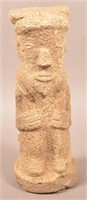 Central American Stone Carving of a Standing Human