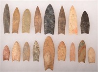 Collection of 17 Various Replicated Paleo Indian P