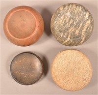 4 Stone Discoidals, Modern Copies of Ancient "Chun
