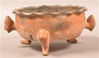 Catawba Pottery Vessel w/ Scalloped Rim, Projectin