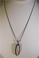 Sterling Mother-of-Pearl Pendant and Chain
