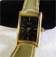 Citizen Wristwatch with Gold Embossed Strap