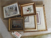 (6) Framed prints and lithographs: antique and