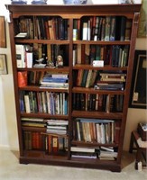 Contemporary Oak dual sided bookcase