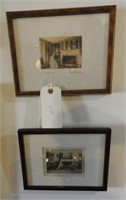 (2) Framed lithographs by Fred Thompson: