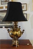 Brass Russian Samovar converted to table lamp