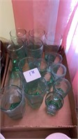 A lot of drinking glasses