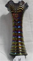 Imperial 8 1/2" elec. purple Ripple vase. Very