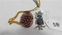 2 pcs. Jewelry made from Carnival Glass shards