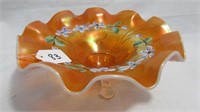 Dugan 8 1/2 PO Enameled Cherried footed bowl