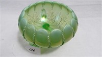 Nwood lime green opal Leaf & Beads rose bowl.