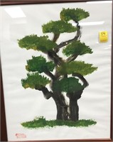 TREE PAINTING, PAINTED BY ELEPHANT