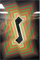 SIGNED PRINT BY YVARAL, SON OF VASARELY