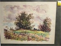FRENCH WATERCOLOR, SIGNED