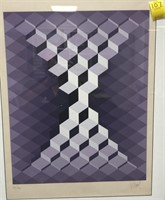 SIGNED PRINT BY YVARAL, SON OF VASARELY