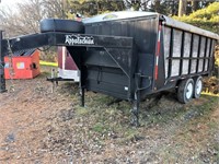 2011 14' Appalachian double hoist dump trailer