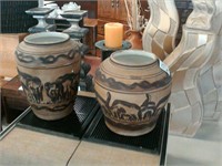 Pair of decor elephant pots