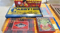 Lot of 4 vintage games & circus train
