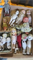 13 assorted dolls