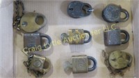 9 assorted locks