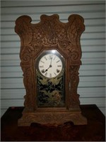 Sessions wood  mantle clock with key