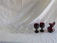 Sherbert Glasses - Ruby Red Challices