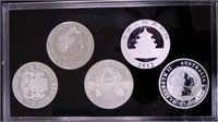 2012 Global Silver Set, 5x 1 Ounce BU Silver Coins