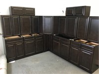 K Series Espresso Kitchen Cabinet Set