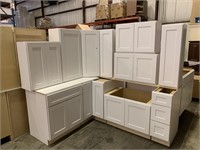 Park Place White Kitchen Cabinet Set