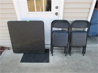 Folding Card Table W/  Folding Chairs