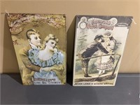LOT OF 2 TIN SIGNS