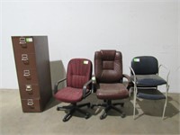Filing Cabinet and Chairs-