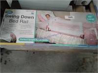 43" swing down bed rail-- still in box
