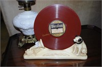 "His Master'S Voice" Victor Chalkware Record Stand