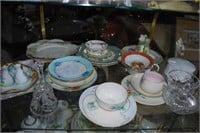Assorted Hp Victorian China & Crystal Serving Pcs