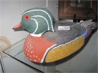Hand Carved And Painted Wood Duck Decoy R Reed 198