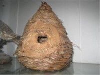 Vintage Hand-Woven Beehive Style Birdhouse