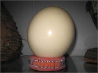 Ostrich Egg On Hand Beaded Stand
