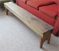 68" Vintage pine bench