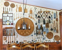 Lot, primitive kitchenware and accessories,