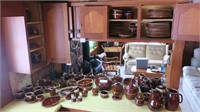 Large collection of brown Hull ovenware,