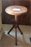 Victorian walnut candle stand