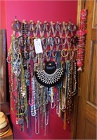 Large lot of costume jewelry necklaces