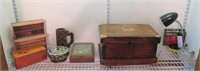 Lot, contents of closet, including jewelry boxes