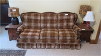 Plaid Clayton Marcus sofa bed