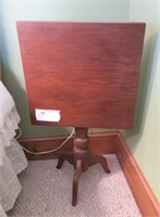 Pine and cherry tilt top candle stand