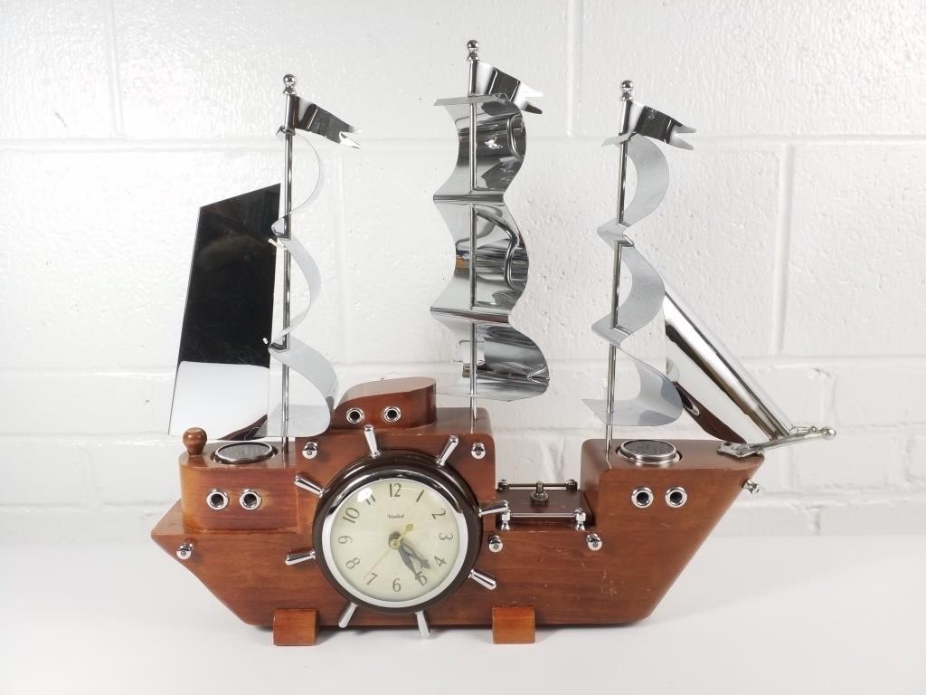 Sharplace Horloge de Marine Navigation en Métal Horloge Bateau Horloge Vintage en Métal