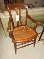 Antique cane bottomed chair